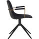 Cassius Abbington Black / Bravo Black Swivel Dining Armchair, Swivel
